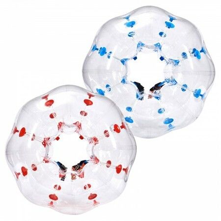 Inflatable Bumper Balls 2-Pack 4FT/1.2M Body Sumo Zorb Balls for Teen &  0.8mm Thick PVC Human Hamster Bubble Balls Play Bumper Bopper Toys