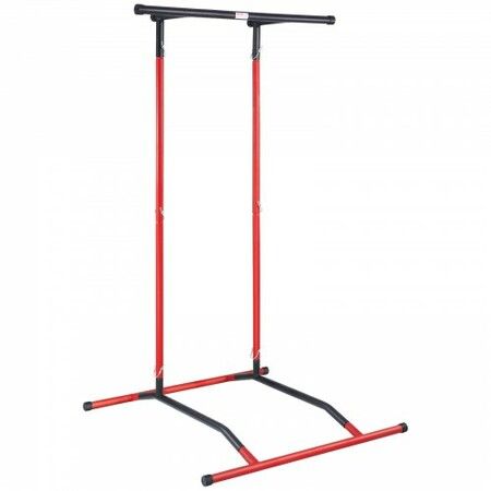 Power Tower Dip Station 2-Level Height Adjustable Pull Up Bar Stand Multi-Function Strength Training Workout Equipment Home Gym Fitness Dip Bar 220LBS