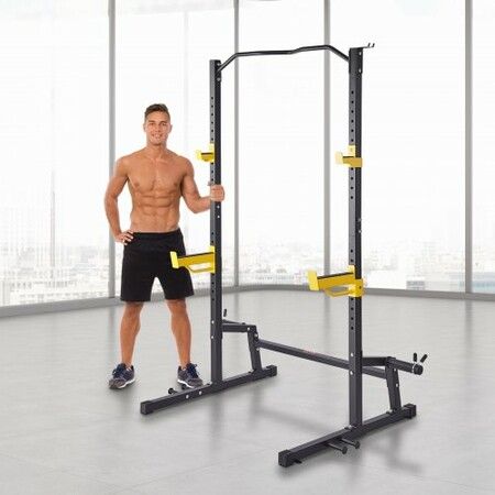 Squat Stand Power Rack Adjustable Heavy Duty Barbell Weight Stand Home Gym