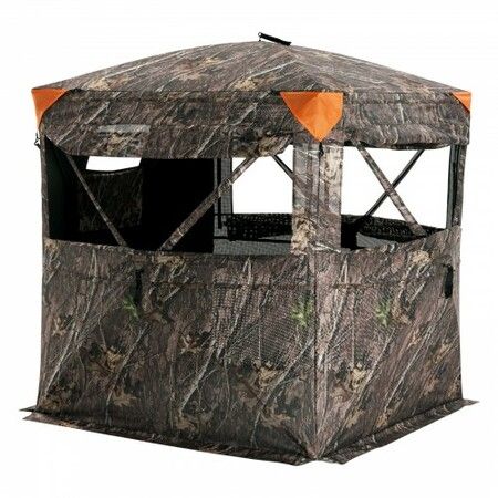 Hunting Blind 270degree See Through Ground Blind 2-3 Person Pop Up Deer Blind for Hunting with Carrying Bag Portable Resilient Hunting Tent