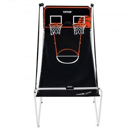 Foldable Basketball Arcade Game 2 Player Indoor Basketball Game Home Dual Shot Sport with 4 Balls 8 Game Modes Electronic Scoreboard & Inflation Pump