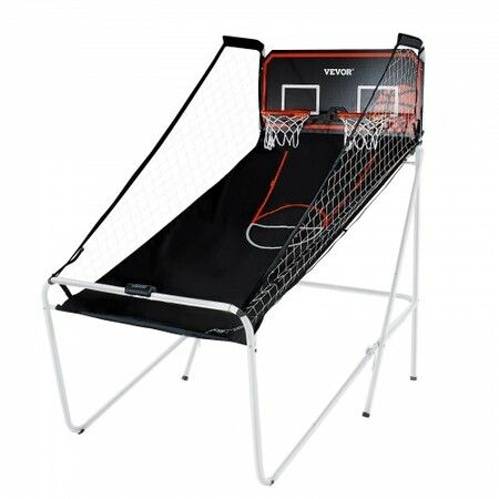 Foldable Basketball Arcade Game 2 Player Indoor Basketball Game Home Dual Shot Sport with 4 Balls 8 Game Modes Electronic Scoreboard & Inflation Pump