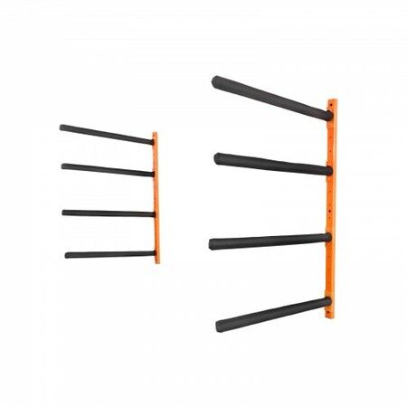 Wall Kayak Storage Rack 4-Capacity Wall Mounted Kayak Holders for Canoe Paddle Board Kayak Storage Hooks with Adjustable Padded Arms 181.6 KG Load Hanger