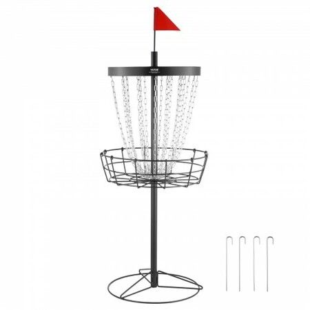 Disc Golf Basket 24-Chains Portable Disc Golf Target Hole Heavy Duty Steel Practice Disc Golf Target Disc Golf Course Basket Disc Golf Basket Stand