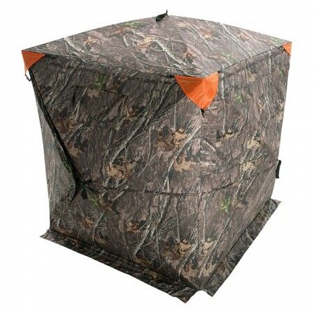 Hunting Blind 270degree See Through Ground Blind 1-2 Person Pop Up Deer Blind for Hunting with Carrying Bag Portable Resilient Hunting Tent