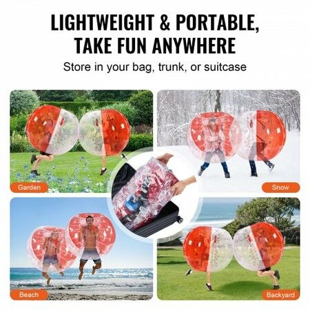 Inflatable Bumper Ball 1-Pack 5FT/1.5M Body Sumo Zorb Balls for Teen &  0.8mm Thick PVC Human Hamster Bubble Balls Play Bumper Bopper Toys