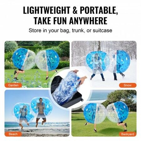 Inflatable Bumper Ball 1-Pack 5FT/1.5M Body Sumo Zorb Balls for Teen &  0.8mm Thick PVC Human Hamster Bubble Balls Play Bumper Bopper Toys