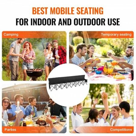 8 Seat Portable Folding Sport Bench Outdoor Camping Chair with Carry Bag