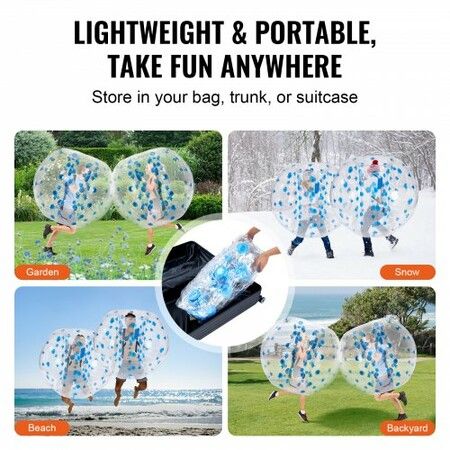 Inflatable Bumper Ball 1-Pack 5FT/1.5M Body Sumo Zorb Balls for Teen &  0.8mm Thick PVC Human Hamster Bubble Balls Play Bumper Bopper Toys