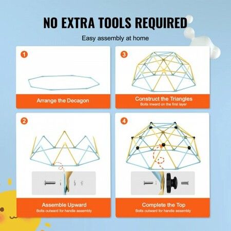 Climbing Dome 6FT Geometric Dome Climber Play Center for Kids 3 to 9 Years Old Jungle Gym Supports 600LBS and Easy Assembly with Climbing Grip