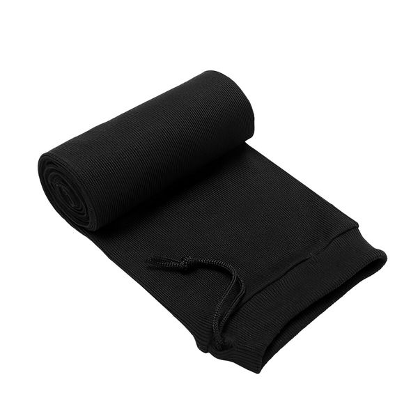 6pcs Gun Shotgun Socks Rifle Cases 137x10cm Pistol Airsoft Sleeves Handgun Storage Protector Silicone Treated Fabric Knit with Drawing Closure Black