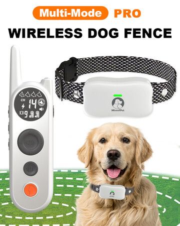 Wireless Dog Fence Dog Training Collar 3Mode  Fence Dogs Covers  6100 Ft Dog Training Collar Waterproof Wireless Pet Fence 3 Training Modes  2 Recievers