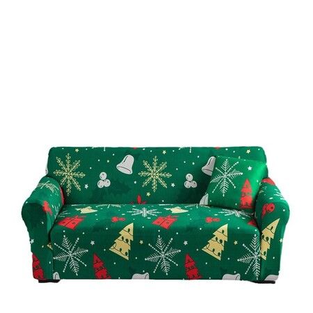 Christmas Sofa Cover Printed Sofa Couch Cover Washable Furniture Protector Christmas Home Room Festival Decoration Size 235-300cm