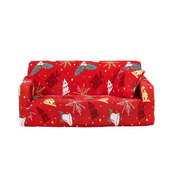 Christmas Sofa Cover Printed Sofa Couch Cover Washable Furniture Protector Christmas Home Room Festival Decoration Size 235-300cm