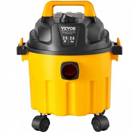 Wet/Dry Shop Vacuum Vac 10L 2 Peak HP w/ Nozzle Rich Attachments Yellow