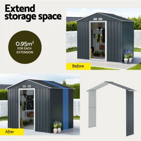 Giantz Garden Shed Extension Kit Outdoor Storage Tool Sheds Workshop House Shelter