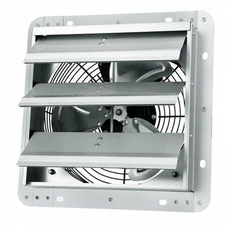 Shutter Exhaust Fan 254 mm High-speed 1400RPM 753 CFM Aluminum Wall Mount Attic Fan with AC-motor Ventilation and Cooling