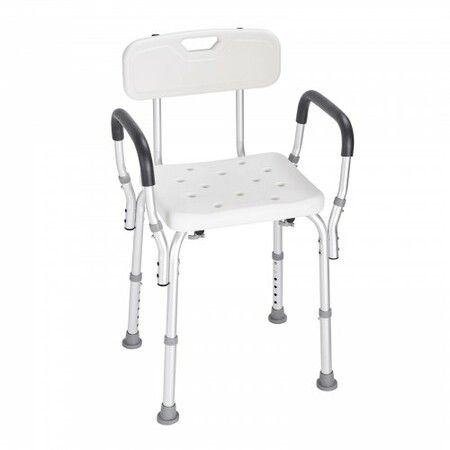 Shower Chair Shower Seat with Back Adjustable Height Shower Stool Shower Chair for Inside Shower Bathtub Non-slip Bathroom Bench Bath Chair 158.8 kg