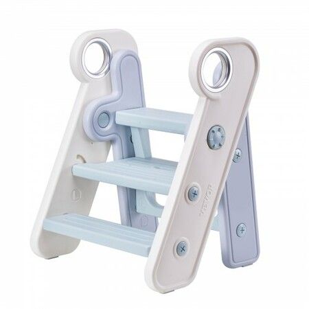 Toddler Step Stool Adjustable 3 Step to 2-Step Kids Kitchen Stool Helper Foldable Plastic Standing Tower Leaning Stool with Handles