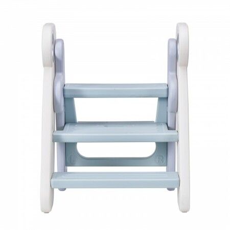 Toddler Step Stool Adjustable 3 Step to 2-Step Kids Kitchen Stool Helper Foldable Plastic Standing Tower Leaning Stool with Handles