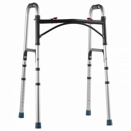 Folding Walker Aluminum Mobility Walker Aid with Adjustable Height 350LBS