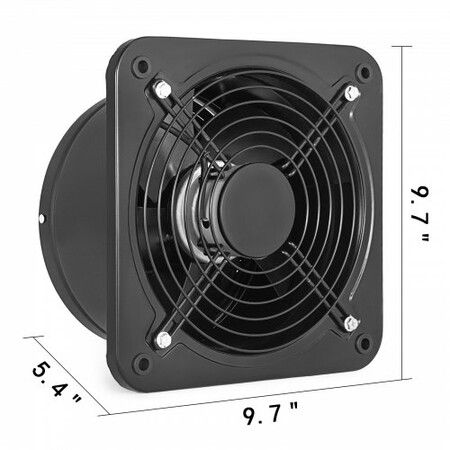 Industrial Ventilation Extractor Metal Axial Exhaust Commercial 12 inch Air Blower Fan 250MM opening exhaust fan 2800 RPM Low Noise Stable Running