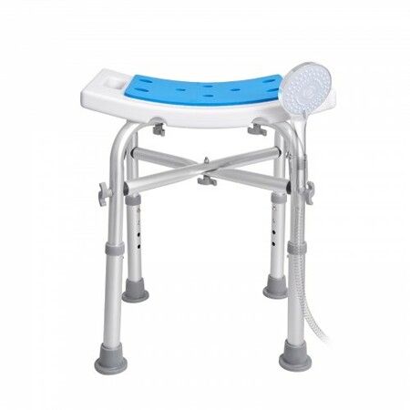 Shower Chair Adjustable Height Shower Stool with Crossbar Support Shower Seat for Inside Shower or Tub Non-Slip Bench Bathtub Stool Seat 226.8 kg Capacity