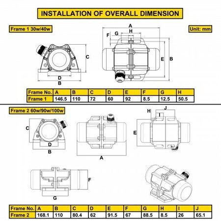 Concrete Vibrator Motor Vibrating Motor 220V 40W Single Phase 3000rpm AC Motor