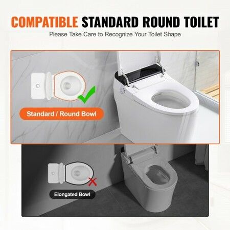 Raised Toilet Seat88.9 mm Height Raised 136 kg Weight Capacity for Standard Round Toilet Aluminum Handrail with EVA Armrest Padding for Elderly Handicap
