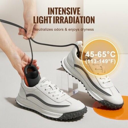 Portable Shoe Dryer Boot Dryer with Quick & Even Drying Black & Orange