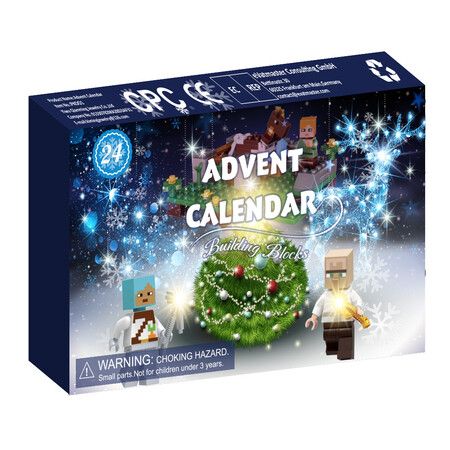 Christmas Advent Calendar 24 Days Building Blocks Toy Figures Countdown Calendar Including 24 Anime Figures Christmas Toys for Boys Girls Age 3 Up