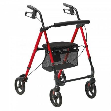 Rollator Walker for Seniors and  Lightweight Aluminum Foldable Rolling Walker with Adjustable Seat and Handle Outdoor Mobility Rollator Walker