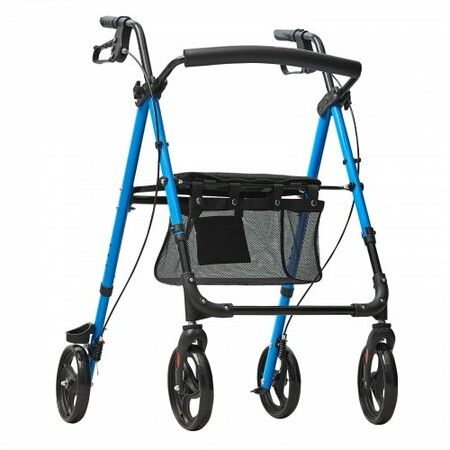 Rollator Walker for Seniors and  Lightweight Aluminum Foldable Rolling Walker with Adjustable Seat and Handle Outdoor Mobility Rollator Walker