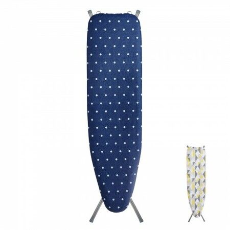 Ironing Board with Bottom Storage Tray Thickened 4 Layers Iron Board with Heat Resistant Cover and 100% Cotton Cover 10 Adjustable Heights Ironing Board