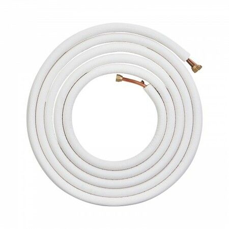 25FT Mini Split Line Set 6.4 & 12.7mm O.D Copper Pipes Tubing and Triple-Layer Insulation for Air Conditioning or Heating Pump Equipment & HVAC