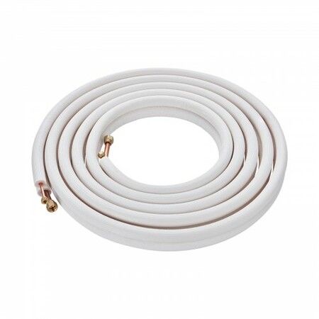 25FT Mini Split Line Set 6.4 & 12.7mm O.D Copper Pipes Tubing and Triple-Layer Insulation for Air Conditioning or Heating Pump Equipment & HVAC