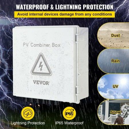 Solar Combiner Box PV Combiner 15A 6 String Plastic for Solar Panel Kit