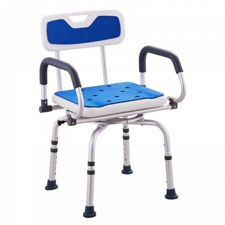 Shower Chair 360° Swivel Bathtub Shower Seat with Pivoting Arms 400LBS