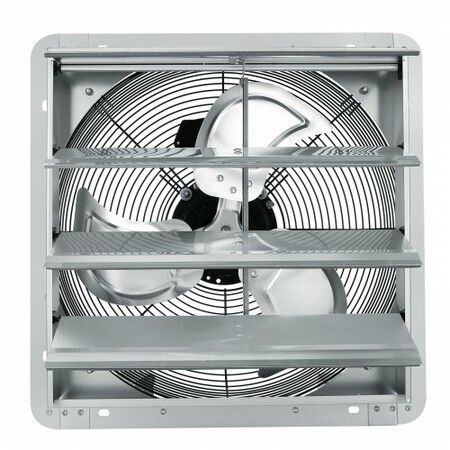 Shutter Exhaust Fan 406 mm High-speed 1400RPM 1506 CFM Aluminum Wall Mount Attic Fan w/ AC-motor Ventilation & Cooling for Greenhouses Garages Sheds Shops