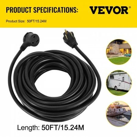 Welding Extension Cord 50ft MIG TIG Plasma Welding Cord 30A Extension Cord for Portable Welders(30A 10AWG)