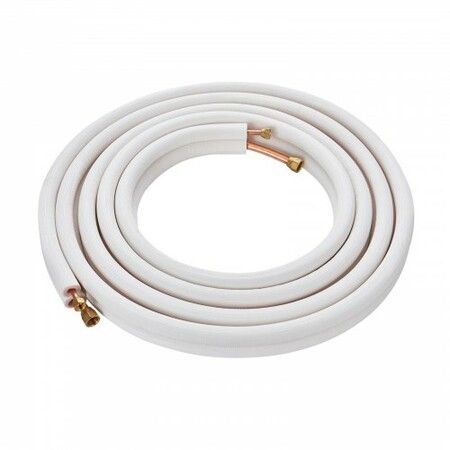 7620mm Mini Split Line Set 6.4 & 12.7mm O.D Copper Pipes Tubing and Triple-Layer Insulation for Mini Split Air Conditioning Refrigerant or Heating Pump