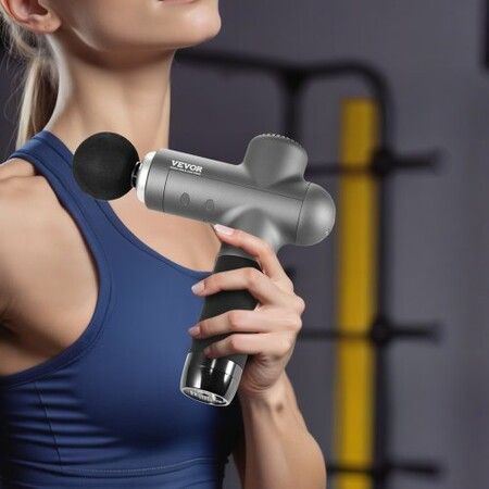 Massage Gun Deep Tissue Percussion Muscle Massager for Athletes - with 8 Speed Levels & 6 Massage Heads 24V 2500mAh Batteries Handheld Electric Massage Gun