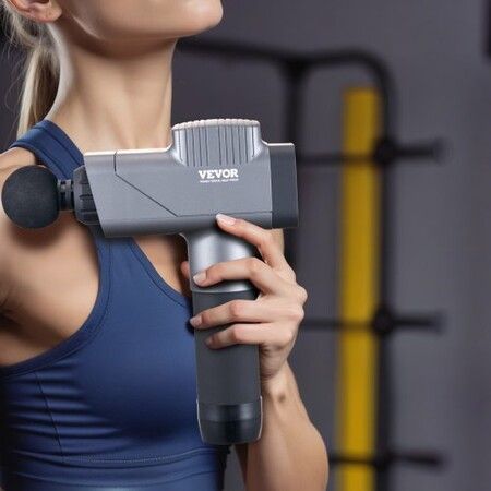 Massage Gun Deep Tissue Percussion Muscle Massager for Athletes - with 8 Speed Levels & 6 Massage Heads 16V 2500mAh Batteries Handheld Electric Massage Gun