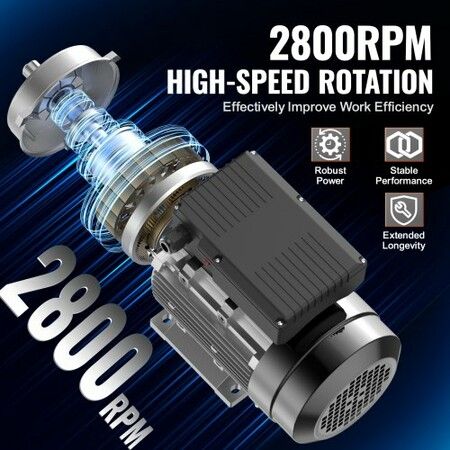 1.1KW Electric Motor 2800 rpm AC 220~240V 7.1A 90S B34 Frame Air Compressor Motor Single Phase 24mm Keyed Shaft CW/CCW Rotation