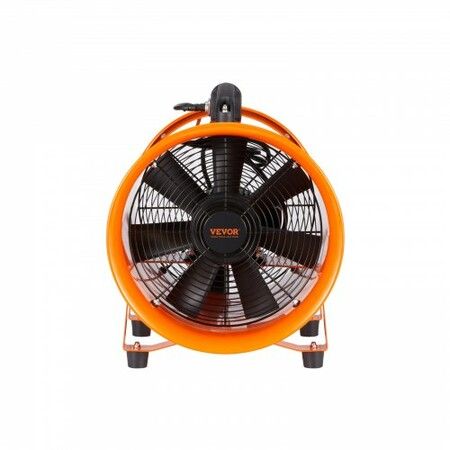 Portable Ventilator 304.8mm/12inch Heavy Duty Cylinder Fan with 10m Duct Hose 365W Strong Shop Exhaust Blower 2574CFM Industrial Utility Blower