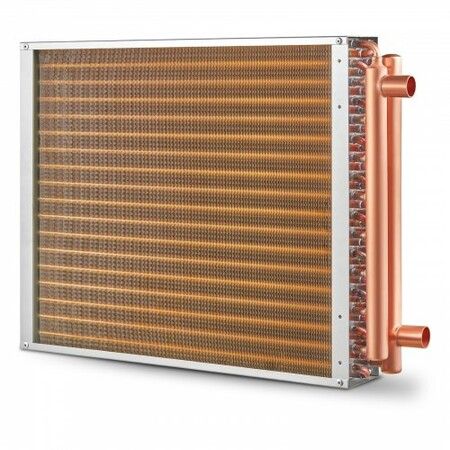 18"x 20" Heat Exchanger Water to Air 3-Row 3/8" Copper Ports 242 Fins