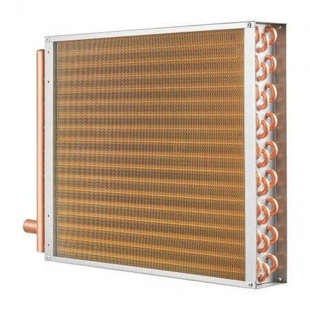 18"x 20" Heat Exchanger Water to Air 3-Row 3/8" Copper Ports 242 Fins