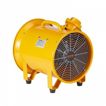 Portable Ventilator 254mm/10inch Heavy Duty Cylinder Fan 350W Strong Shop Exhaust Fan 1942CFM 3m Power Cord (No charging head) Industrial Utility Blower