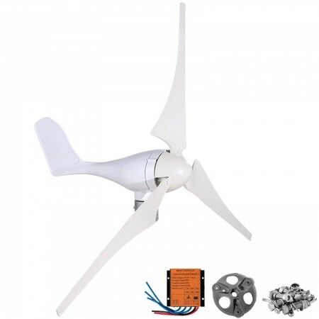 Wind Turbine 400Watt Wind Turbine Generator DC 12V Wind Turbine Generator 3/5 Blades with Controller (400Watt)