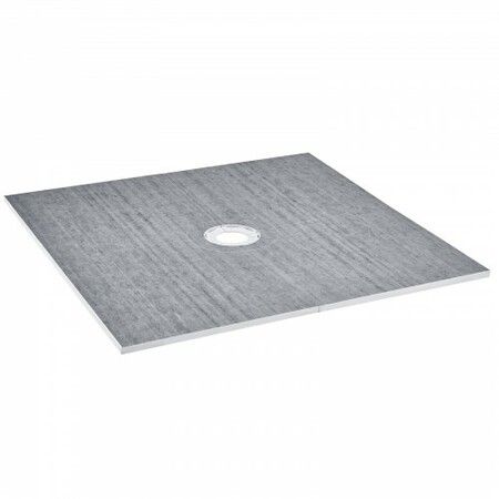 Shower Curb Kit 1828x1828mm Shower Pan Kit with 160mm Central Drain Lightweight EPS Shower Installation Kits with 2 Waterproof Cloths Shower Pan Slope